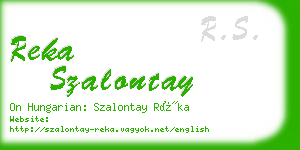 reka szalontay business card